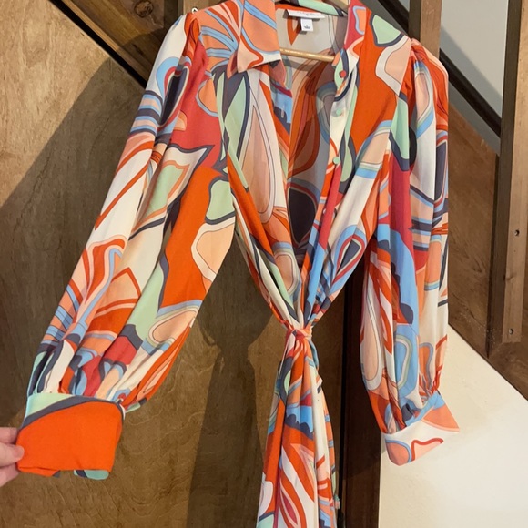 Retro style button down maxi dress - Picture 4 of 5